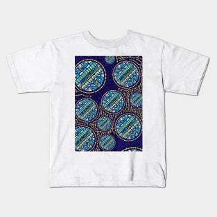 The Afterlife - Ancient Egyptians - Detailed Circles - Navy Blue Kids T-Shirt